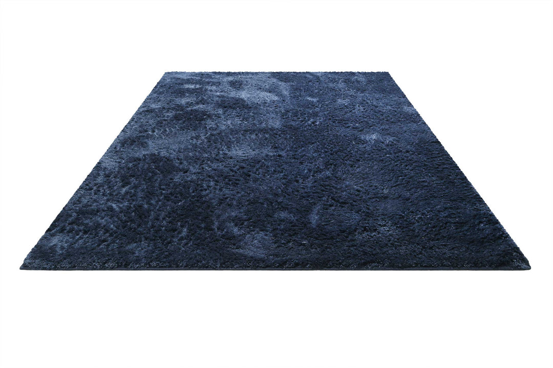 Lulu Teppich blau Hochflor rechteckig