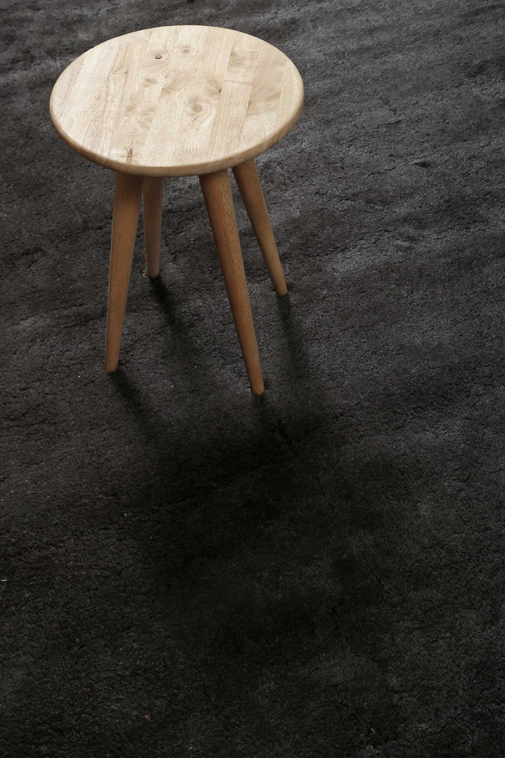 Lulu Teppich anthrazit grau Hochflor rechteckig