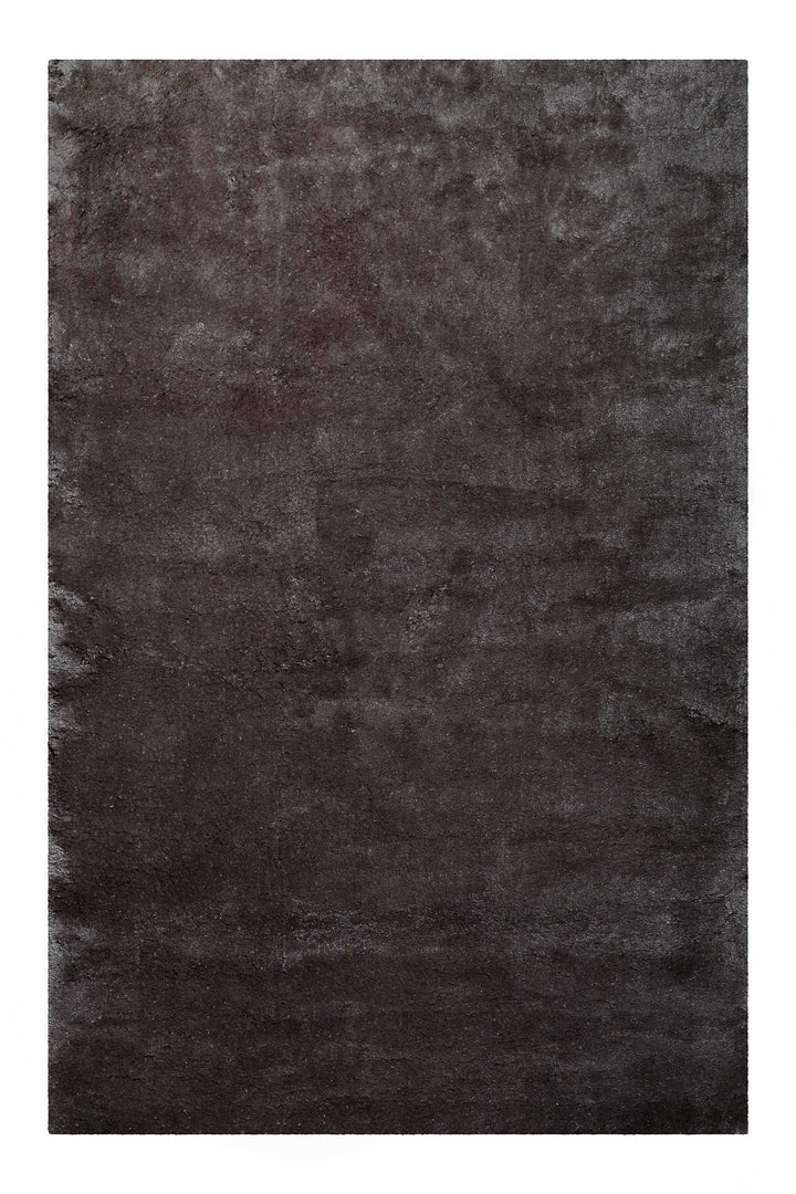 Lulu Teppich anthrazit grau Hochflor rechteckig