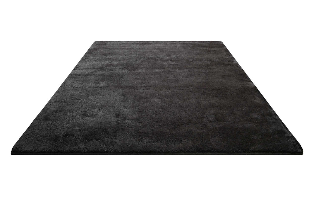 Lulu Teppich anthrazit grau Hochflor rechteckig