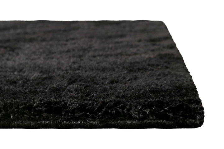 Lulu Teppich schwarz Hochflor rechteckig