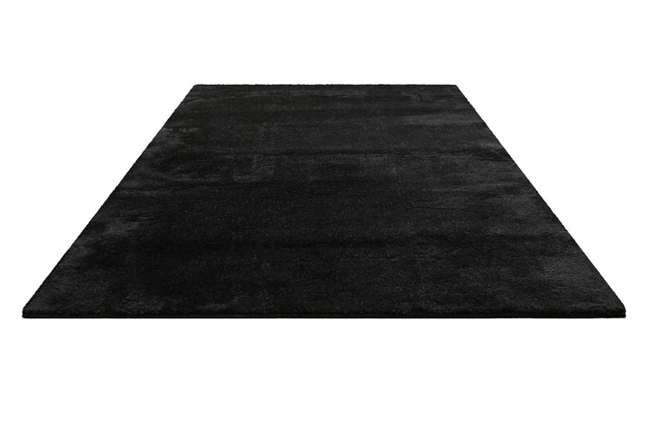 Lulu Teppich schwarz Hochflor rechteckig