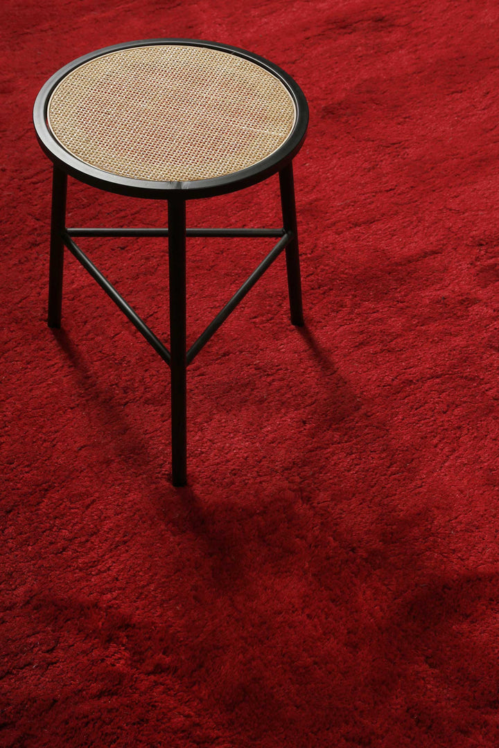 Lulu Teppich rot Hochflor rechteckig