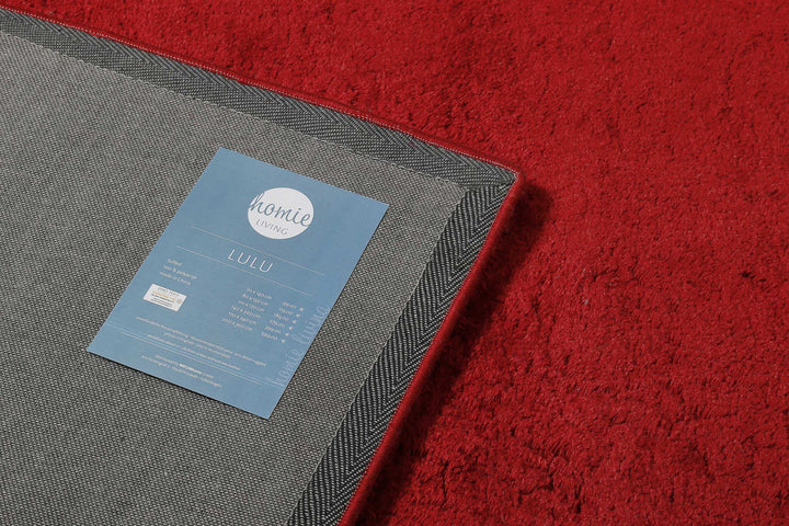 Lulu Teppich rot Hochflor rechteckig