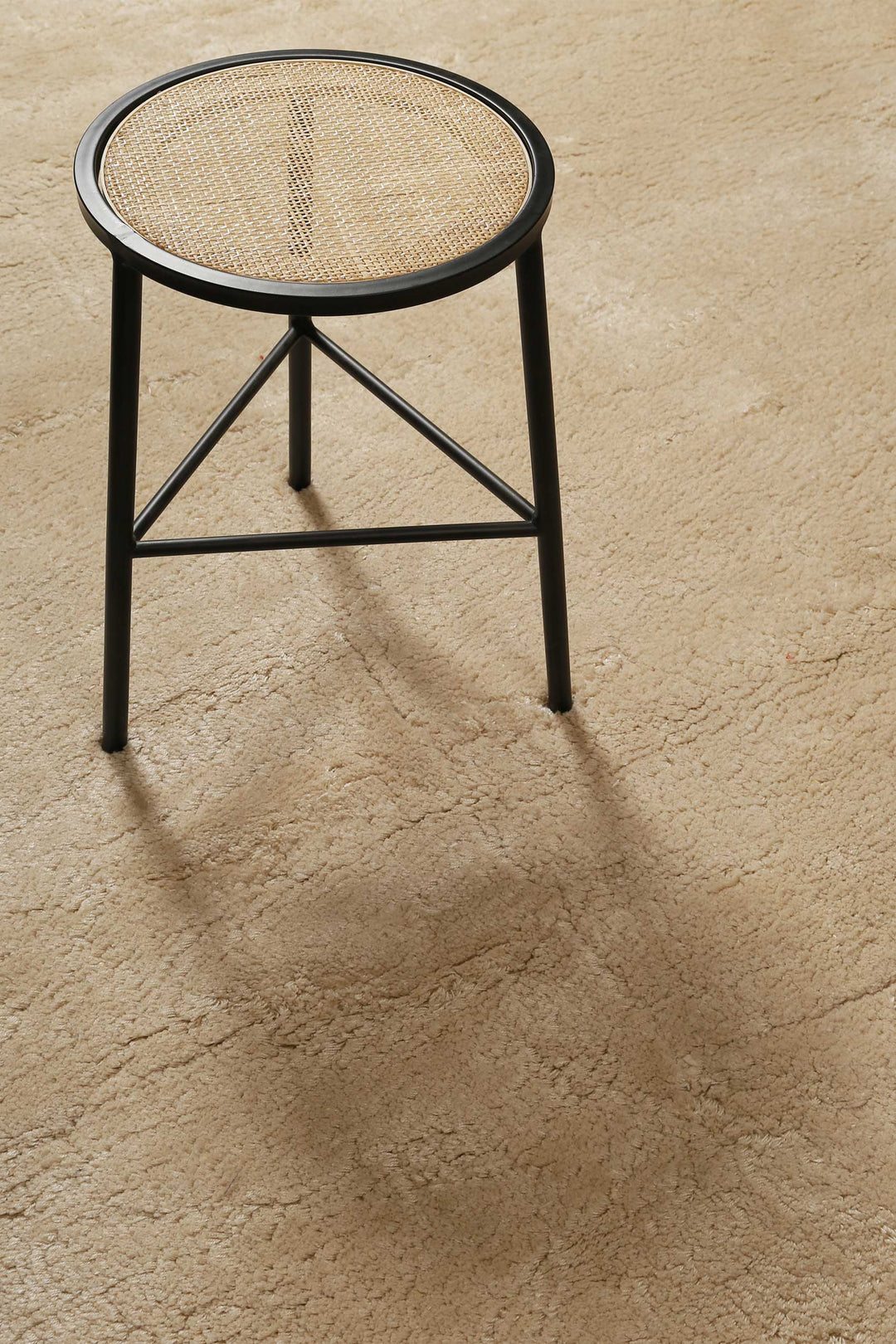 Lulu Teppich creme beige Hochflor rechteckig
