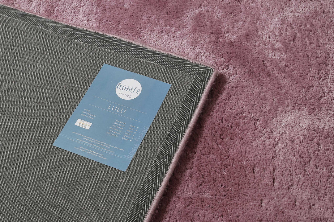 Lulu Teppich flieder violett Hochflor rechteckig