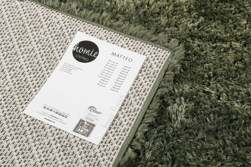Nachhaltiger Teppich Grün soft & weich » Matteo « Homie Living