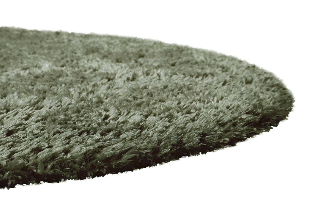 Matteo Teppich grün Hochflor rund