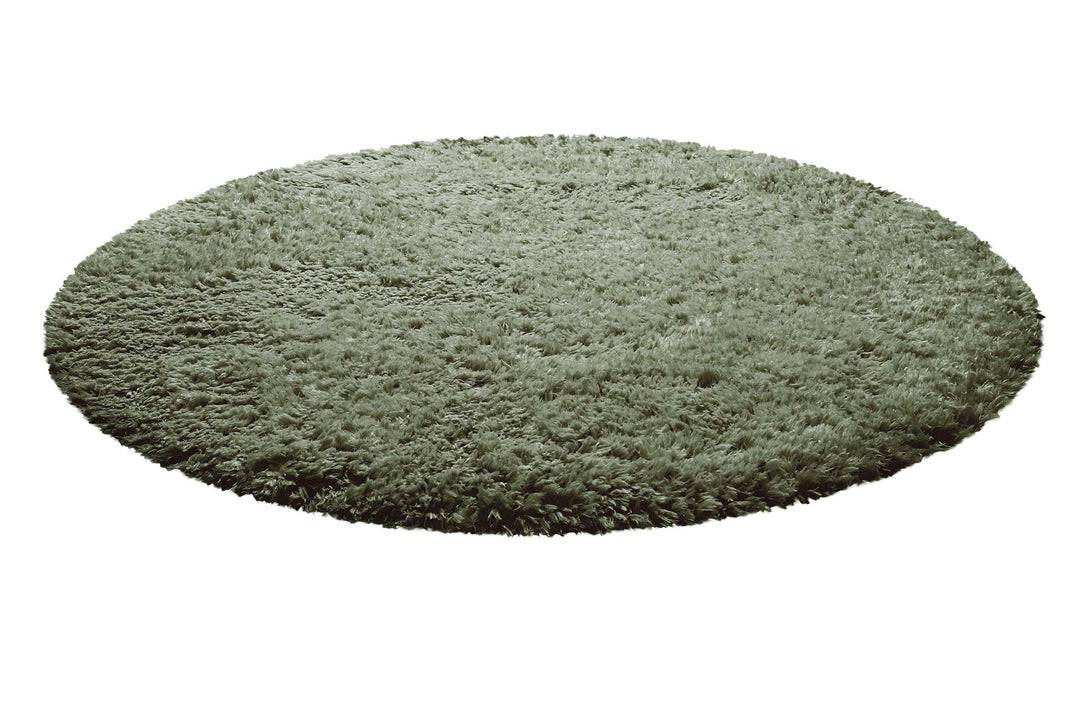 Matteo Teppich grün Hochflor rund