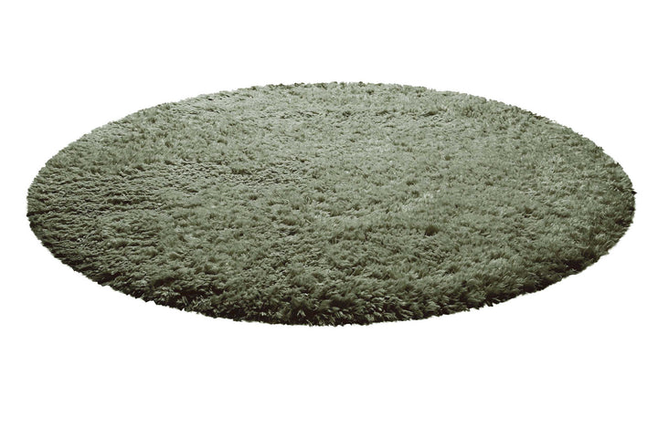 Matteo Teppich grün Hochflor rund