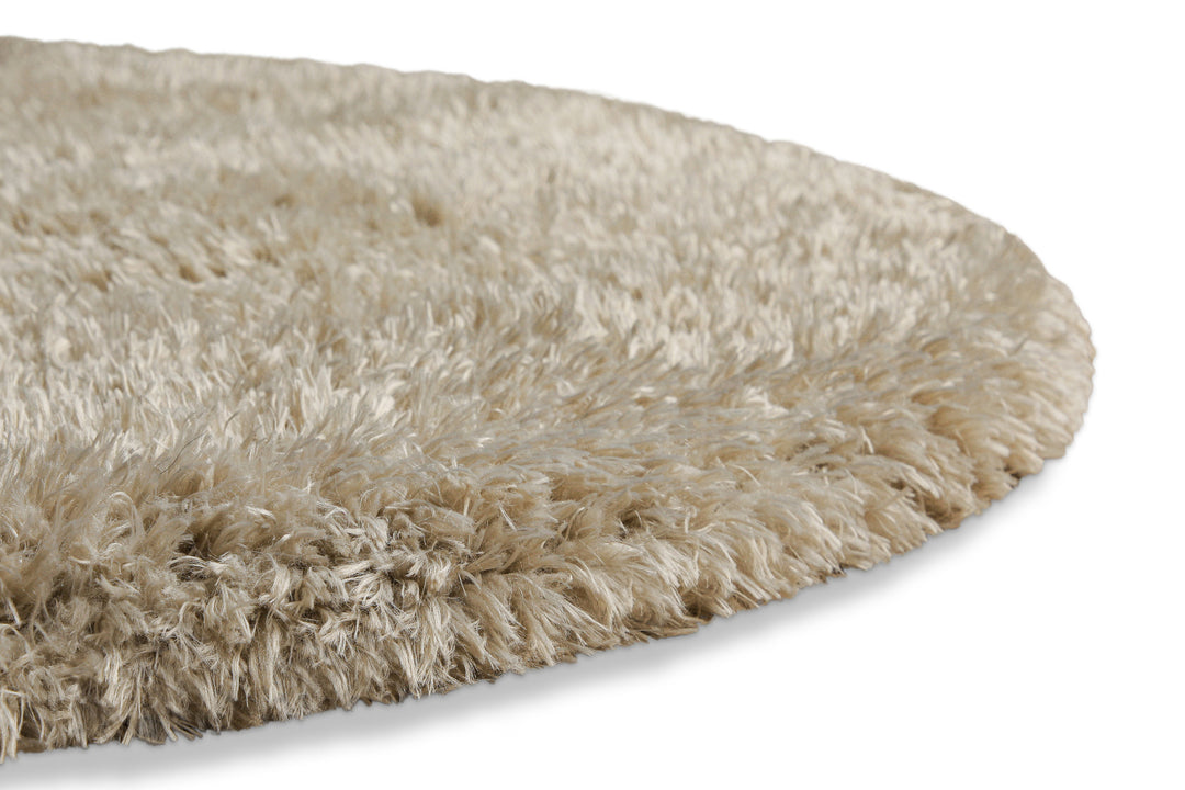 Nachhaltiger Teppich Rund Sand Braun soft & weich "Matteo" Homie Living