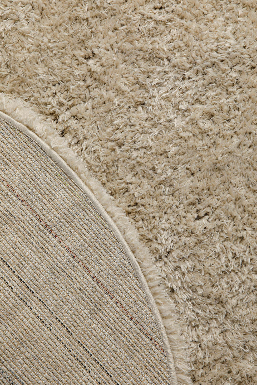 Nachhaltiger Teppich Rund Sand Braun soft & weich "Matteo" Homie Living