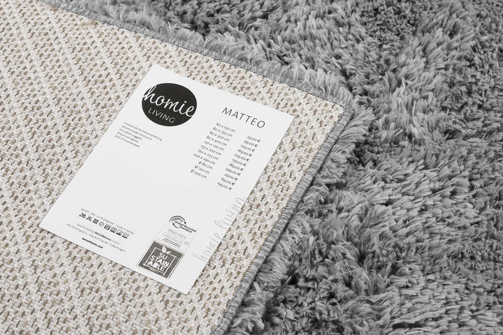 Matteo Teppich silber Hochflor rechteckig