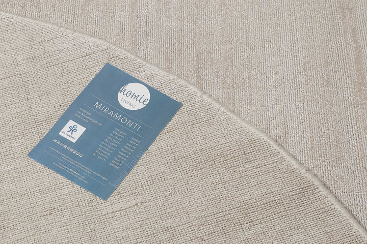 Miramonti Teppich creme beige Kurzflor rund