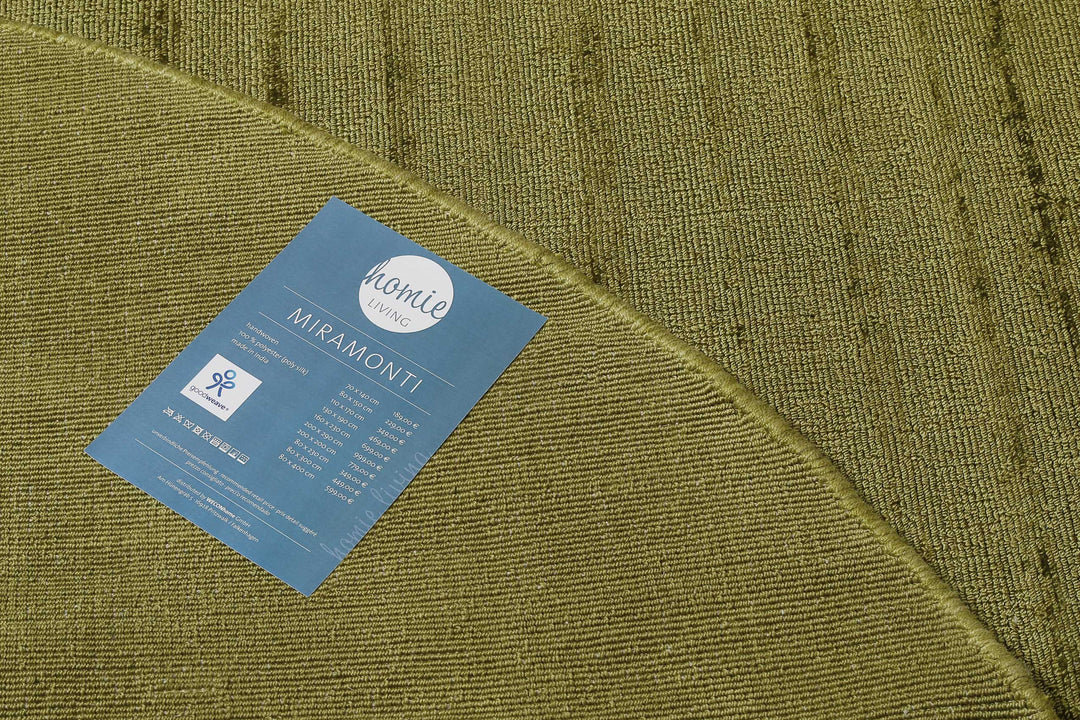 Miramonti Teppich grün Kurzflor rund