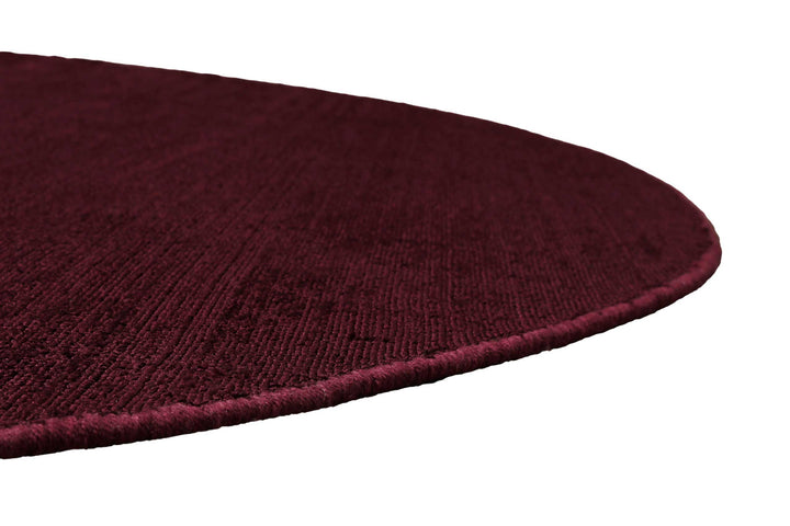 Miramonti Teppich bordeaux rot Kurzflor rund
