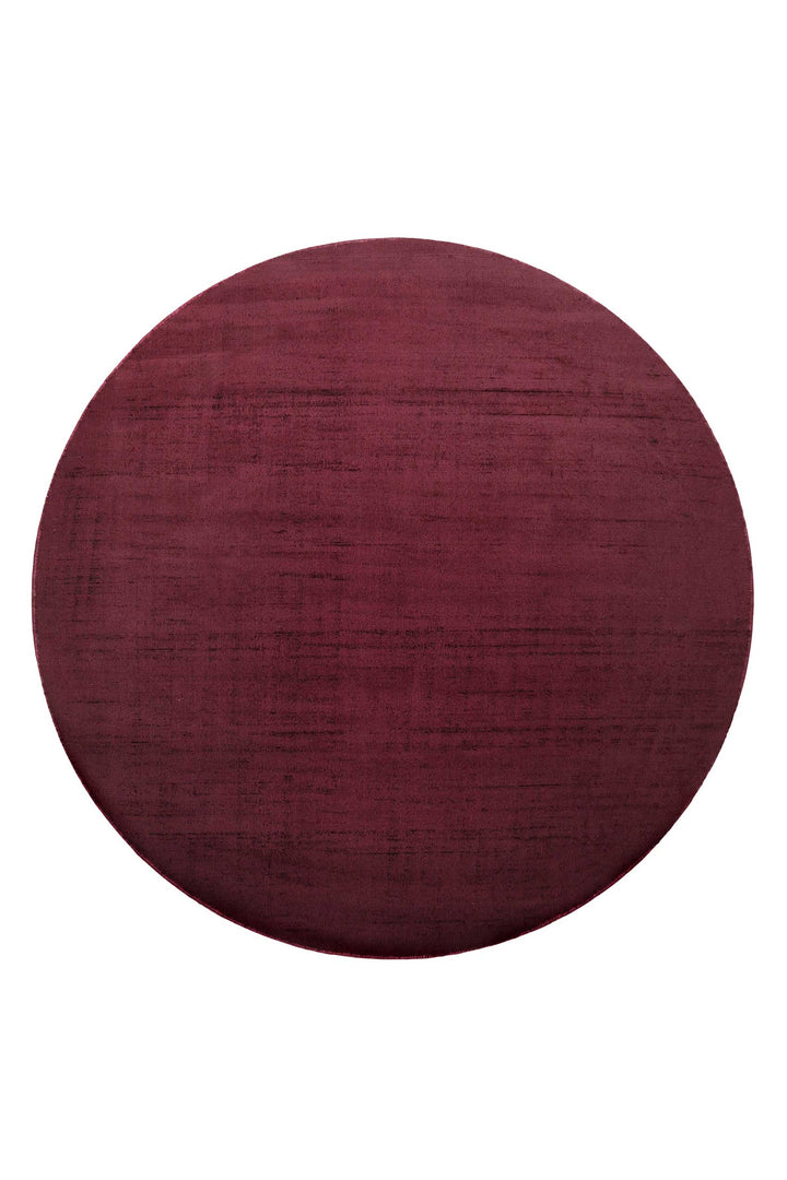 Miramonti Teppich bordeaux rot Kurzflor rund