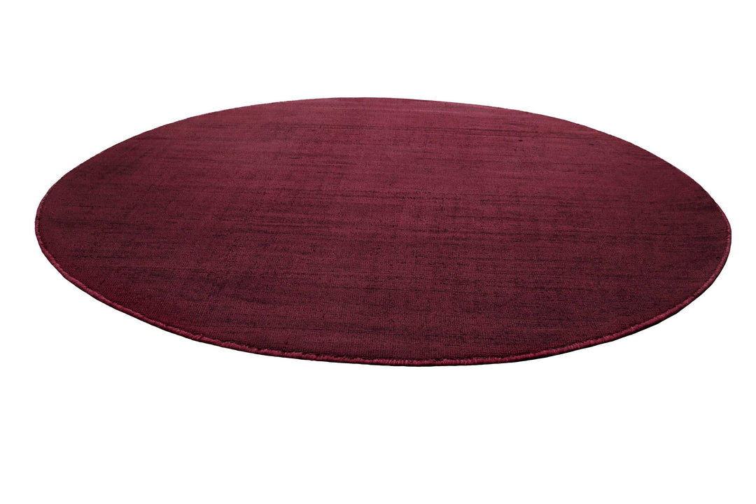 Miramonti Teppich bordeaux rot Kurzflor rund