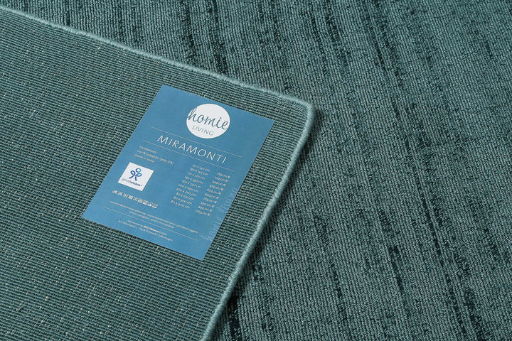 Miramonti Teppich petrol türkis Kurzflor rechteckig