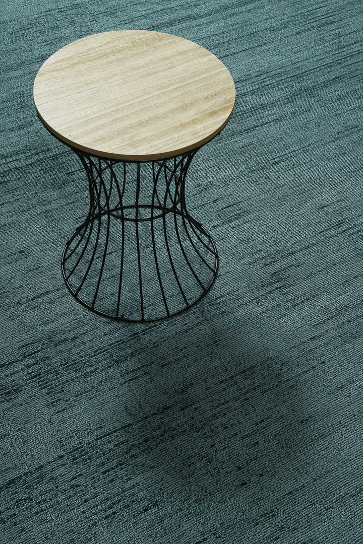 Miramonti Teppich petrol türkis Kurzflor rund