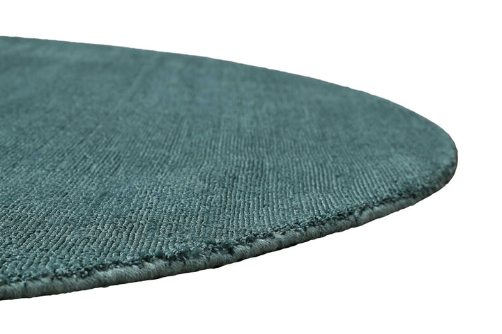 Miramonti Teppich petrol türkis Kurzflor rund