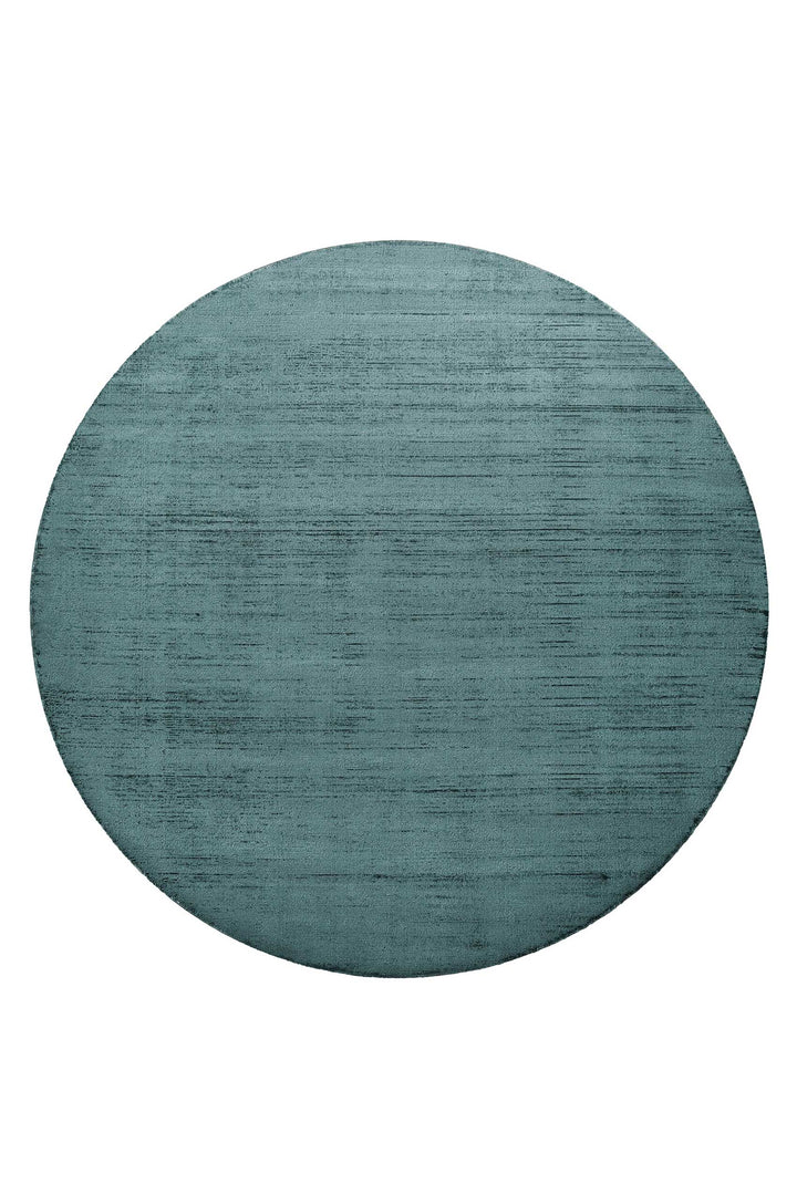 Miramonti Teppich petrol türkis Kurzflor rund