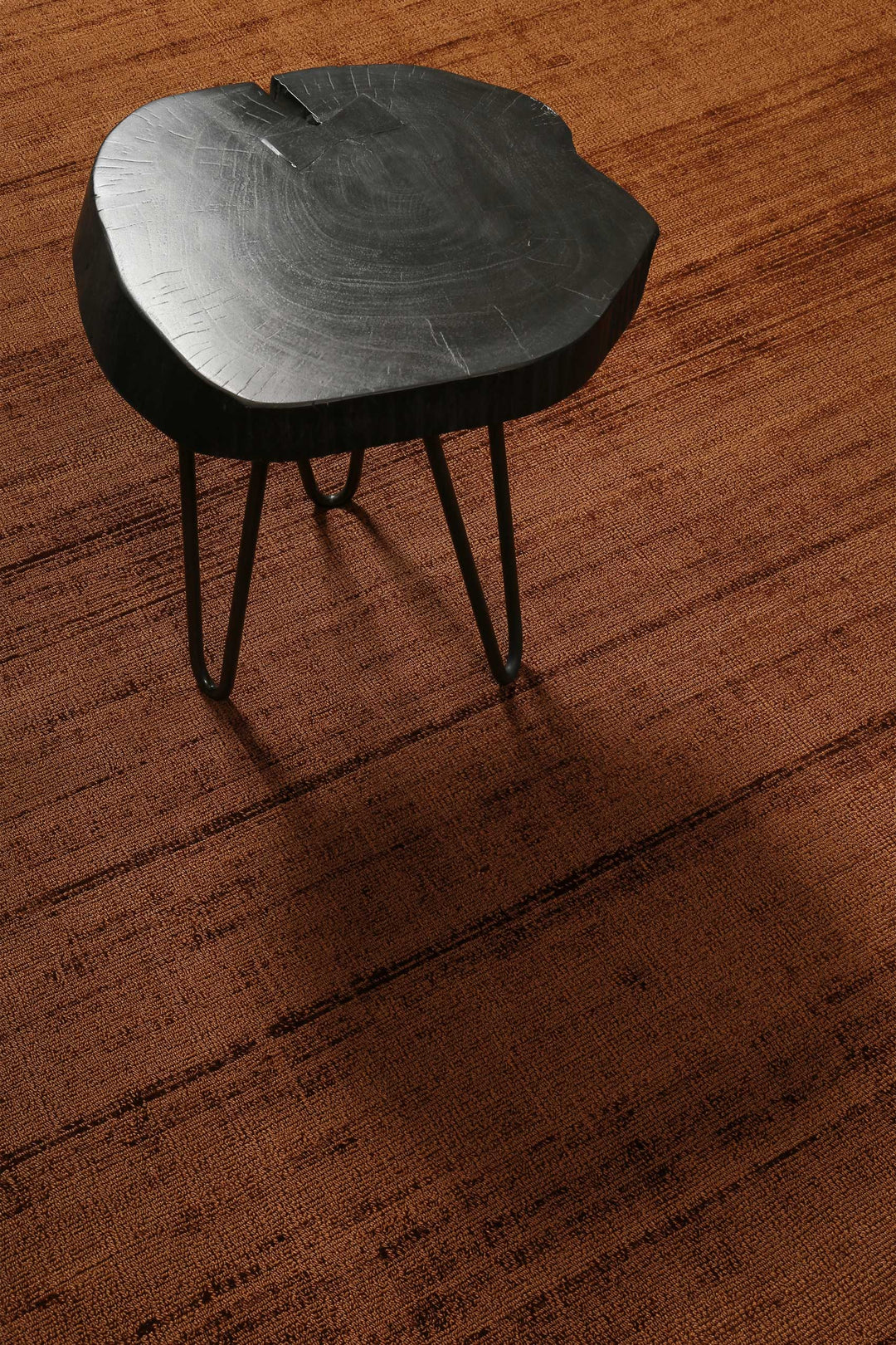 Miramonti Teppich terracotta braun Kurzflor rund