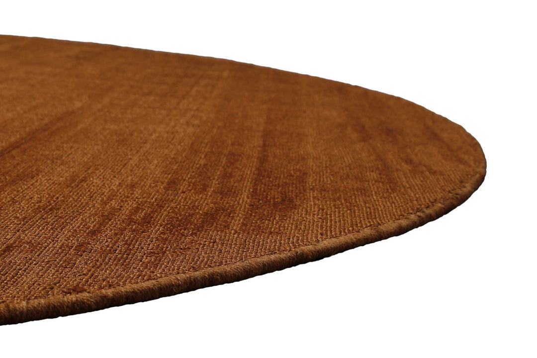 Miramonti Teppich terracotta braun Kurzflor rund