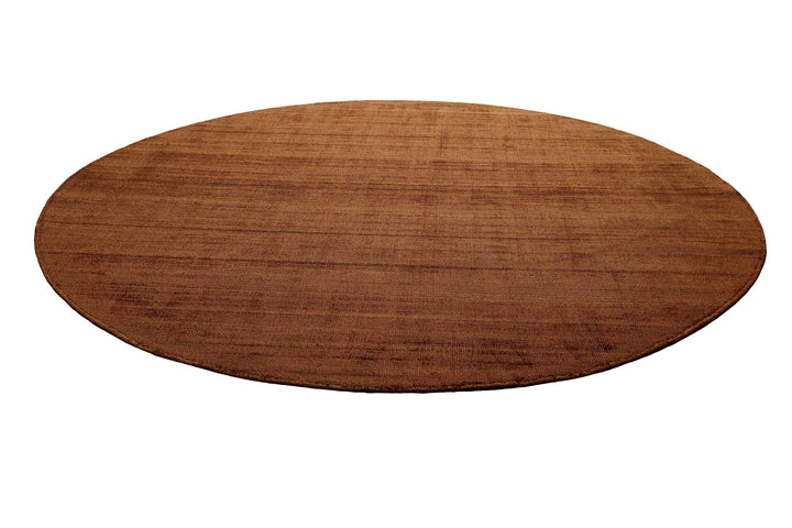 Miramonti Teppich terracotta braun Kurzflor rund