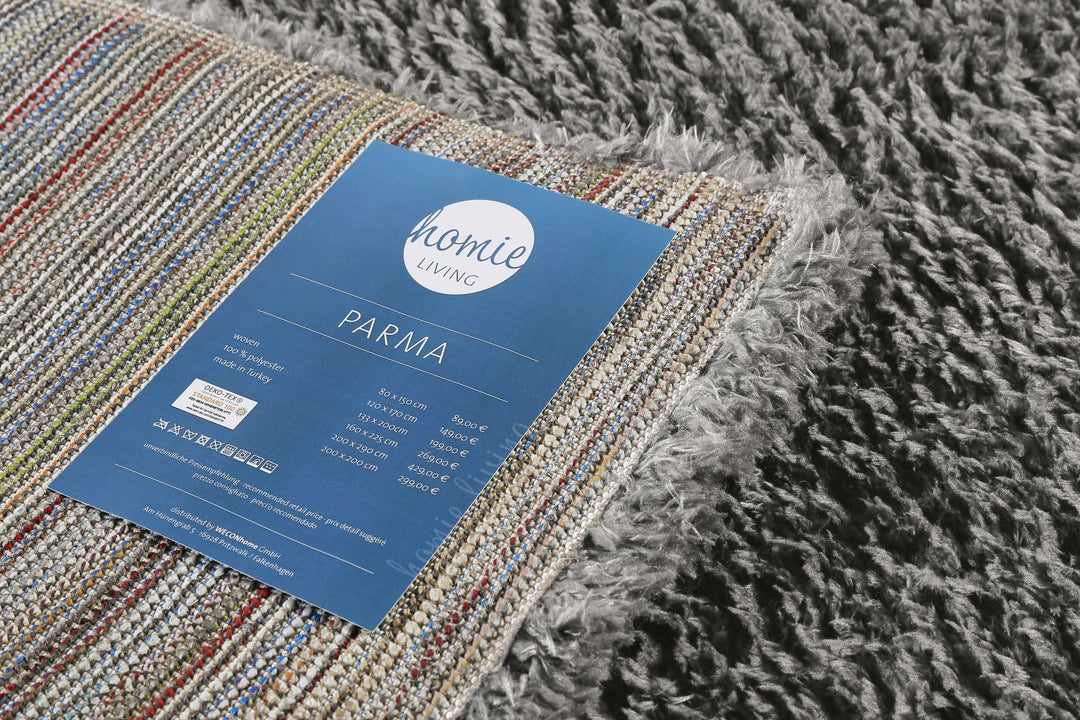 Parma Teppich anthrazit Hochflor rechteckig