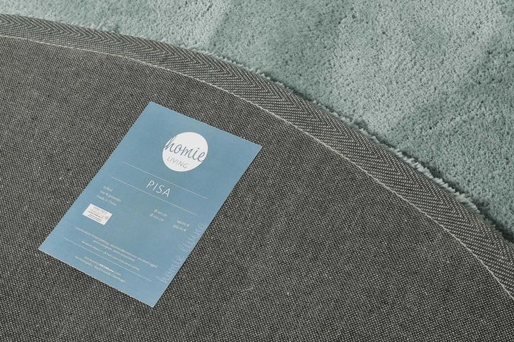 Pisa Teppich mintgrün Hochflor rund
