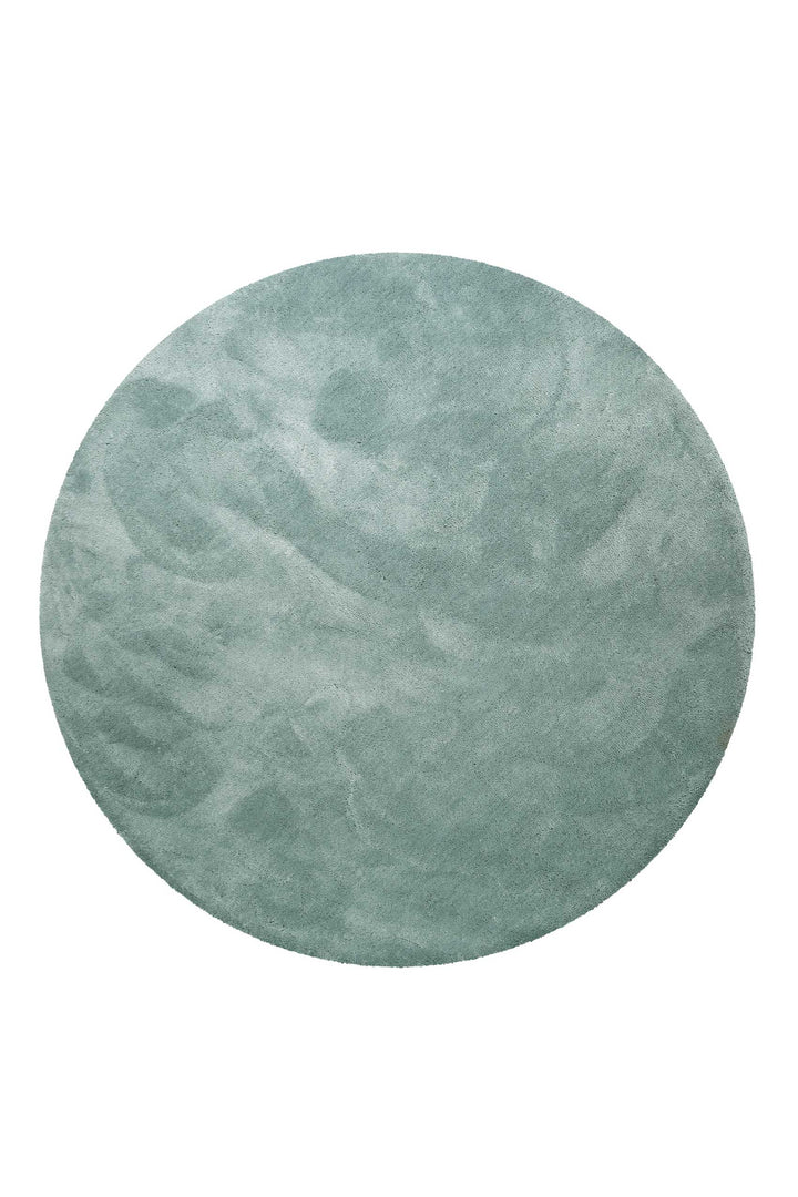 Pisa Teppich mintgrün Hochflor rund