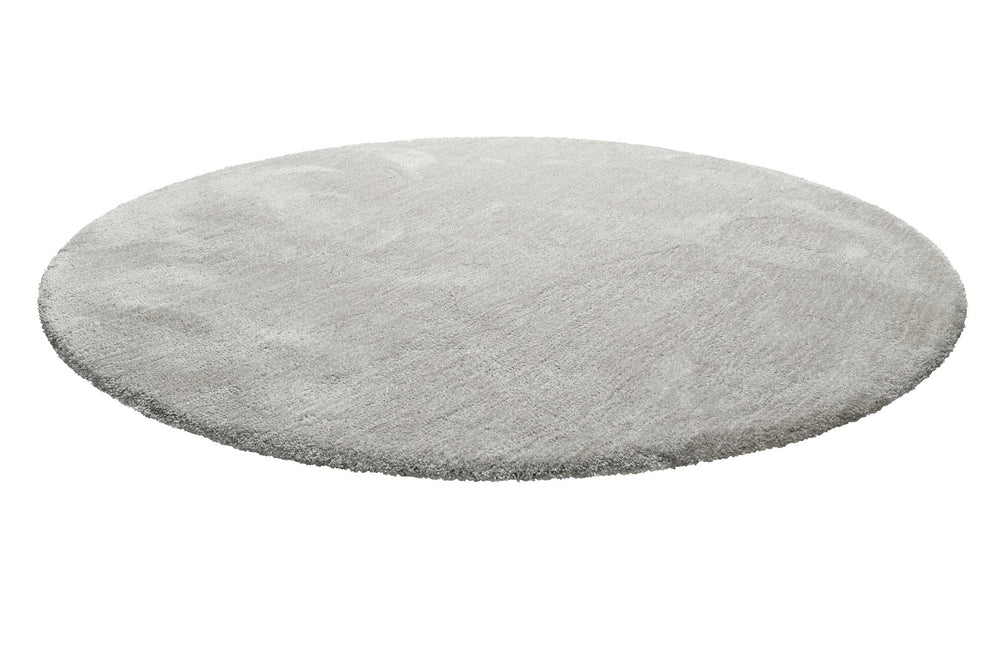 Pisa Teppich hellgrau creme meliert Hochflor rund