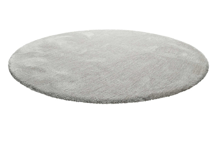 Pisa Teppich hellgrau creme meliert Hochflor rund