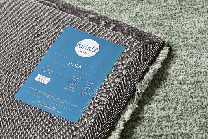 Pisa Teppich mintgrün grün meliert Hochflor rechteckig