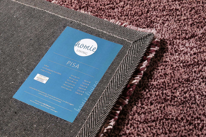 Pisa Teppich bordeaux rot Hochflor rechteckig