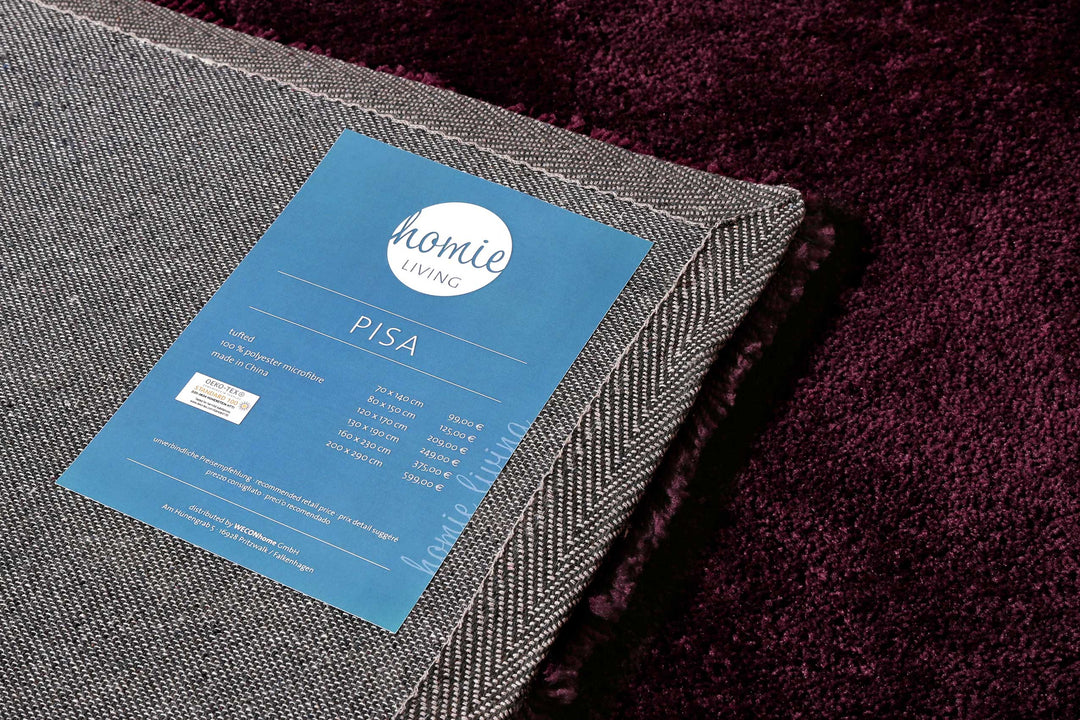 Pisa Teppich bordeaux rot Hochflor rechteckig