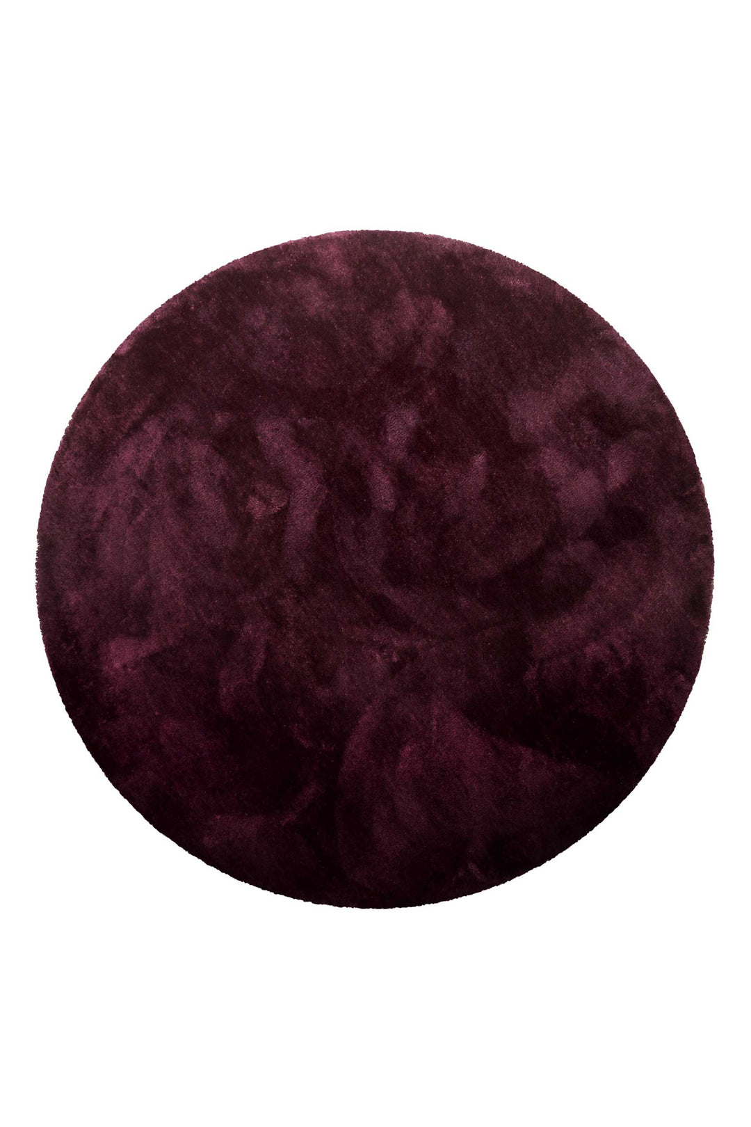 Pisa Teppich bordeaux rot Hochflor rund