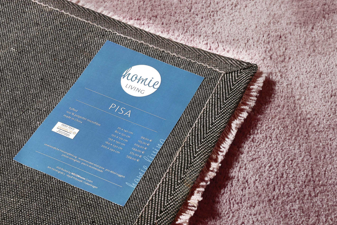 Pisa Teppich altrosa Hochflor rechteckig