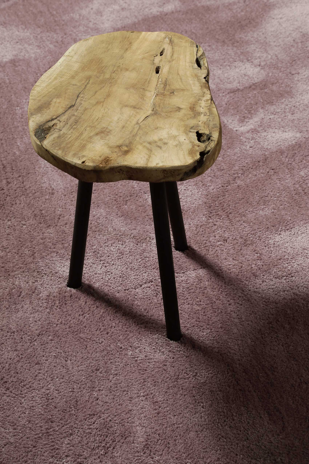 Pisa Teppich altrosa Hochflor rund