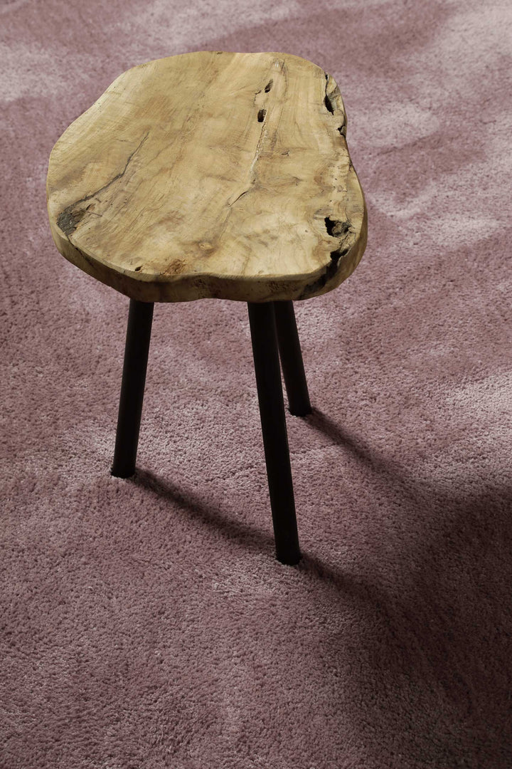 Pisa Teppich altrosa Hochflor rund