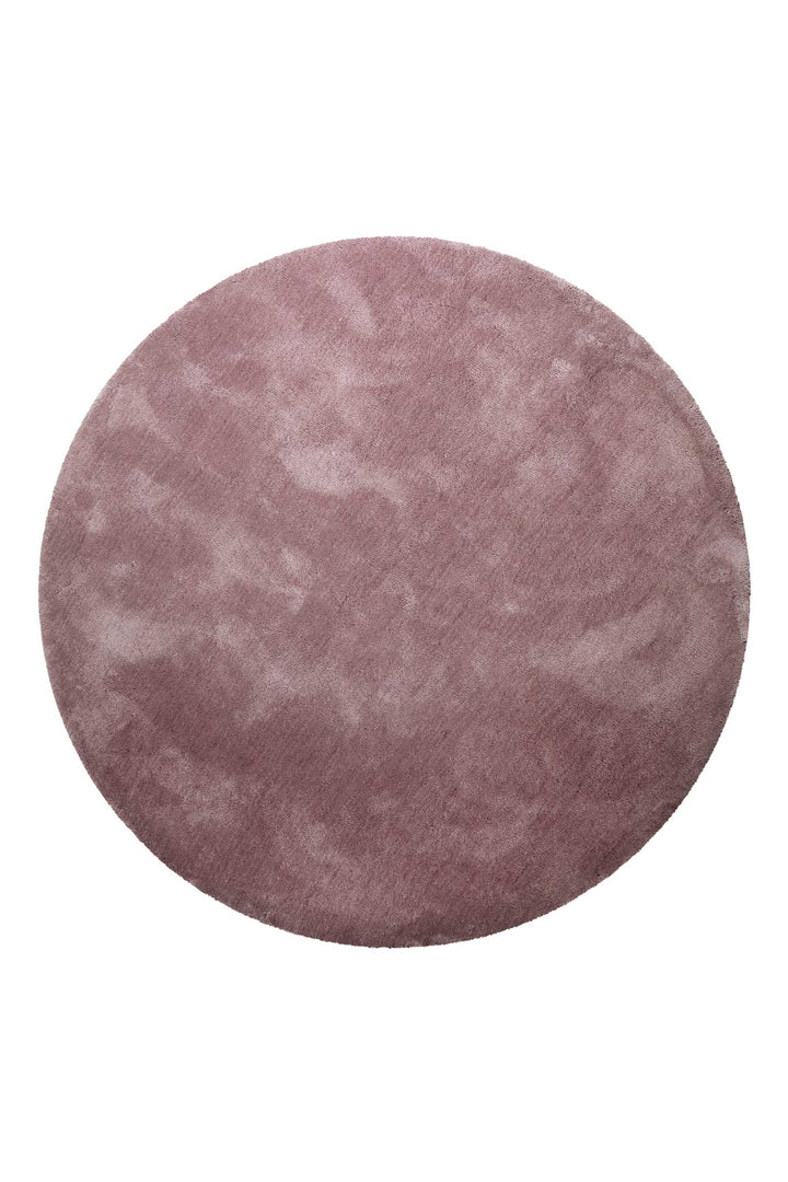 Pisa Teppich altrosa Hochflor rund