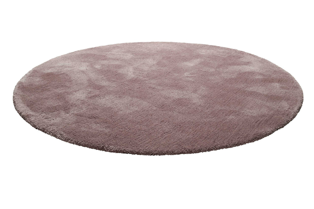 Pisa Teppich altrosa Hochflor rund