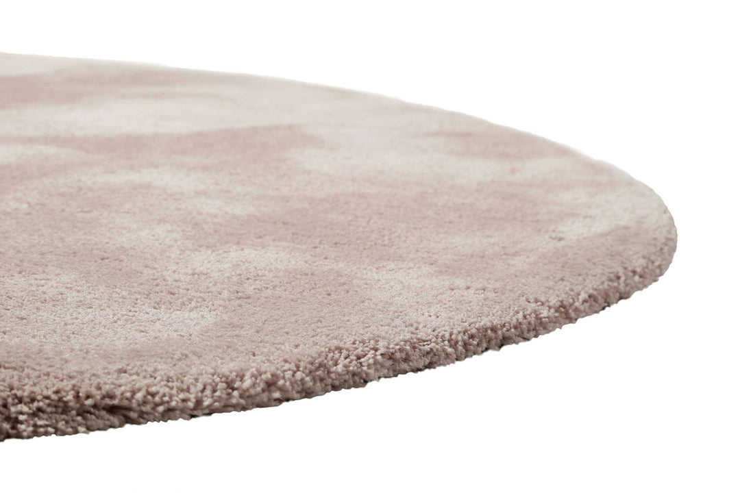 Pisa Teppich creme rosa Hochflor rund