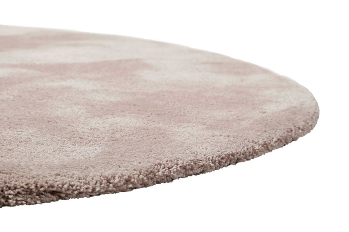 Pisa Teppich creme rosa Hochflor rund