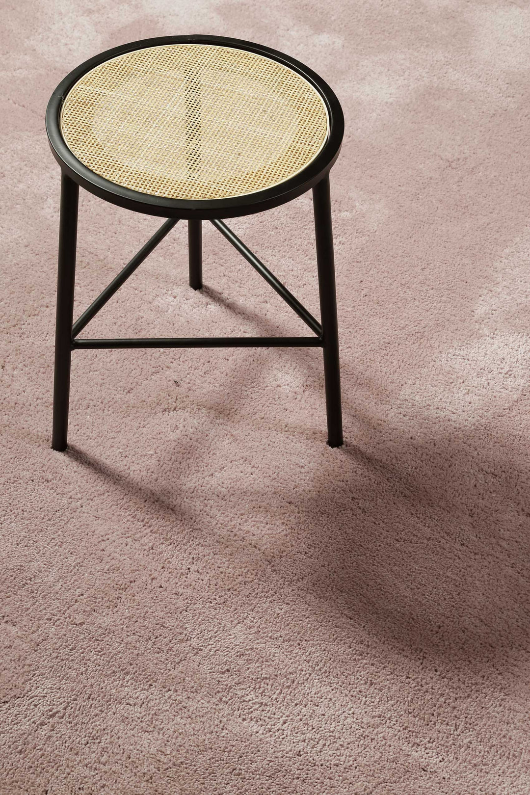 Pisa Teppich creme rosa Hochflor rund