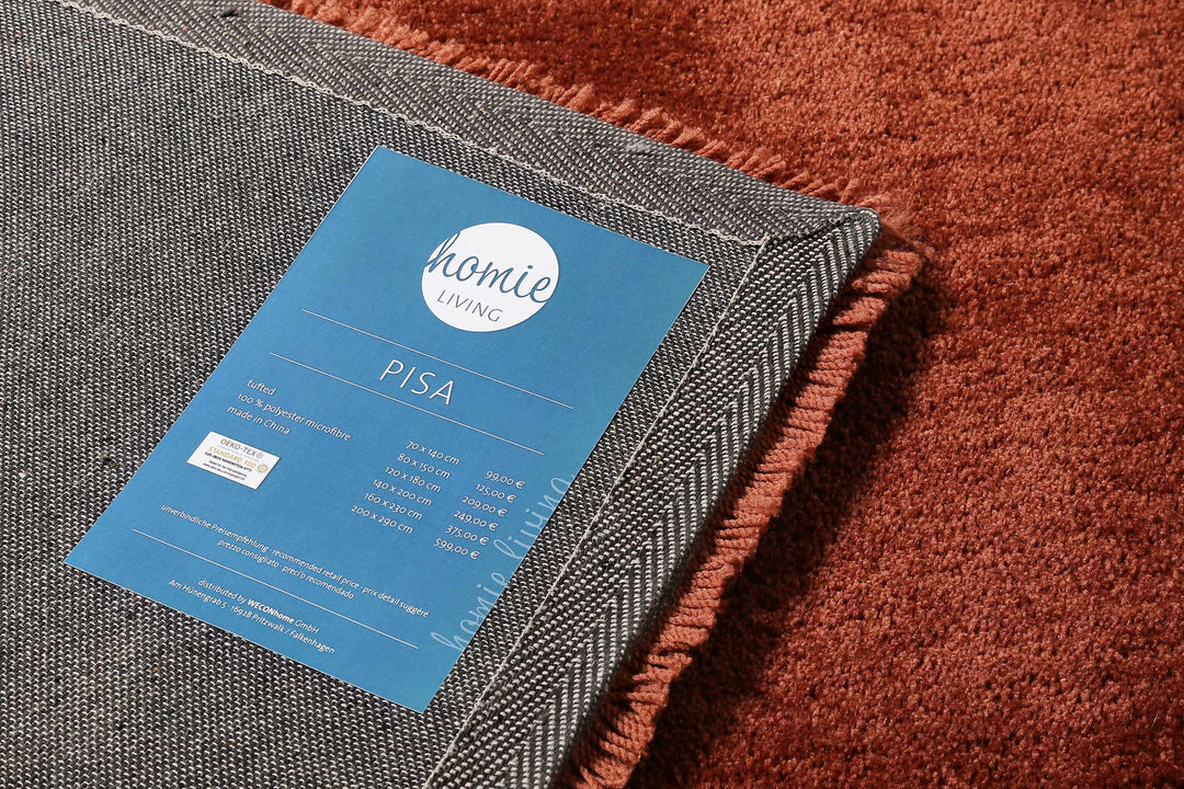 Pisa Teppich braun Hochflor rechteckig