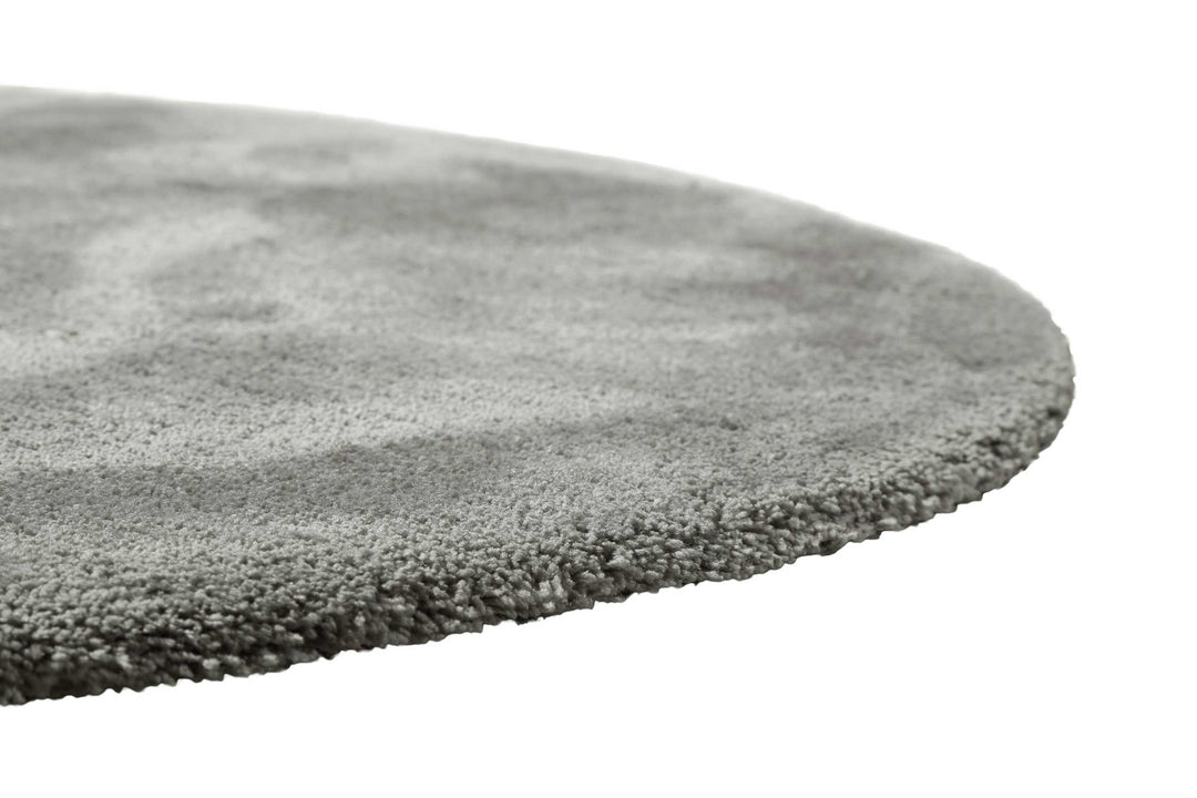 Pisa Teppich grau taupe Hochflor rund