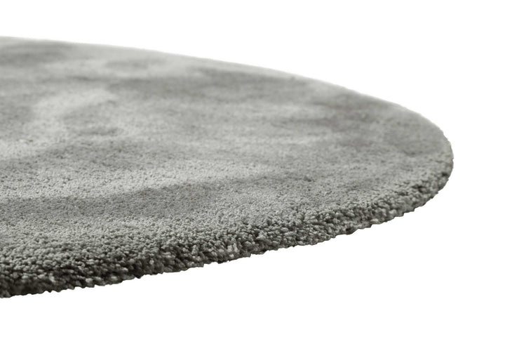 Pisa Teppich grau taupe Hochflor rund