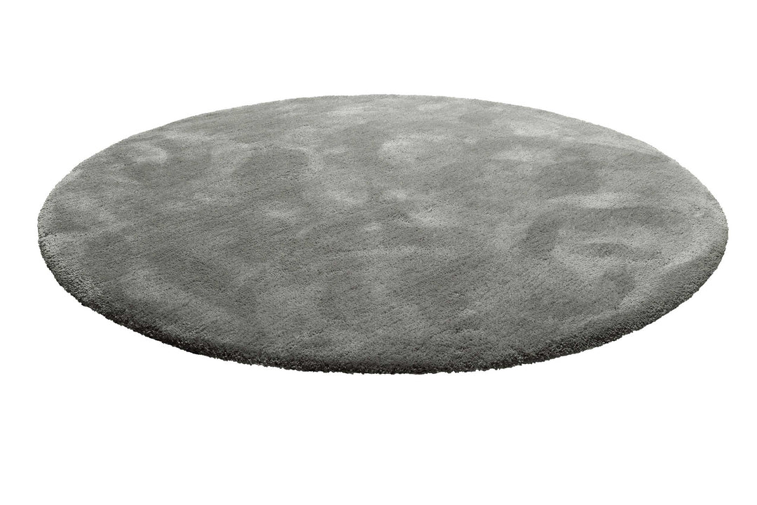 Pisa Teppich grau taupe Hochflor rund